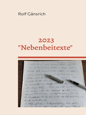 cover image of 2023--"Nebenbeitexte"